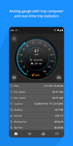 Android application Galileo GPS Speedometer screenshort