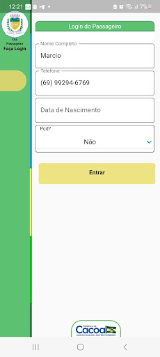 Android application Siga o Busão screenshort