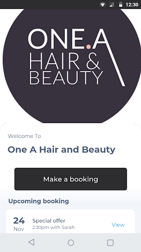 Android application One A Hair and Beauty screenshort