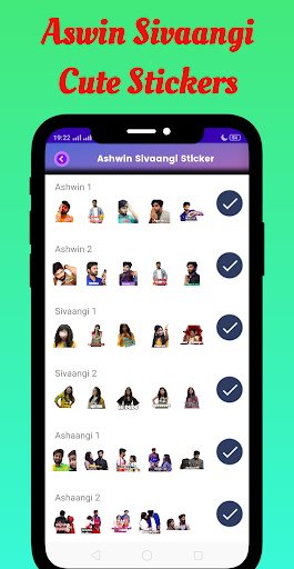 Android application Ashwin Sivaangi Stickers screenshort