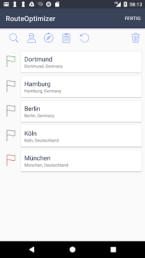Android application RouteOptimizer screenshort
