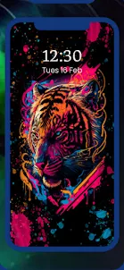 Neon Lion Wallpaper HD