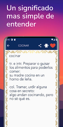 Diccionario en español Screen 3