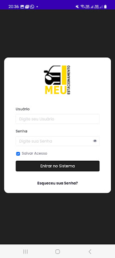 Android application APPEstacionamento screenshort
