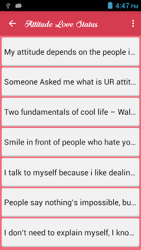 Attitude Love Status Screen 2