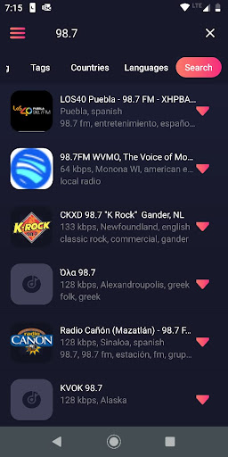 98.7 FM Radio Online App Screen 2