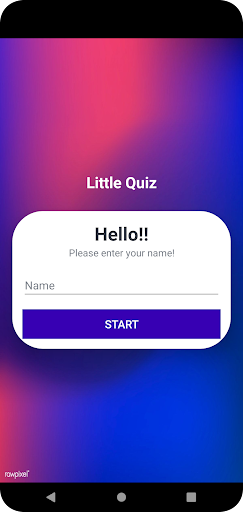 Android application QuizApp screenshort