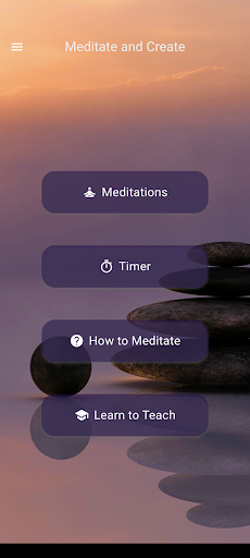 Android application Meditate and Create screenshort
