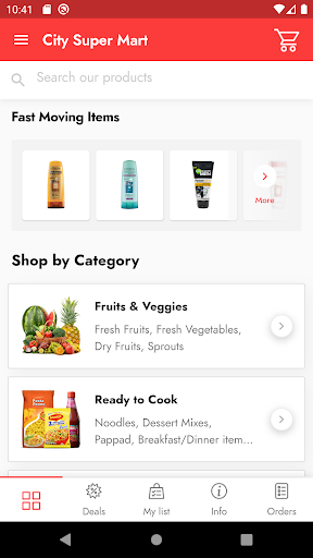 Android application City Super Mart screenshort