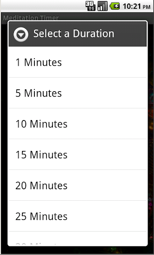 Meditation Timer Screen 2