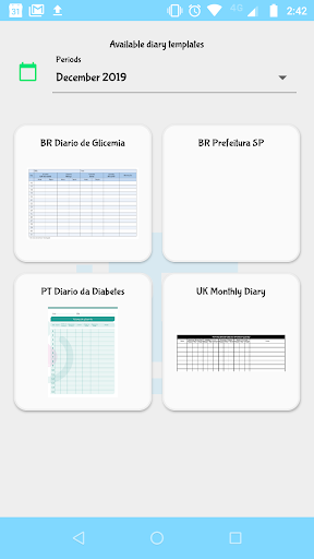 Android application Gluc Diary screenshort