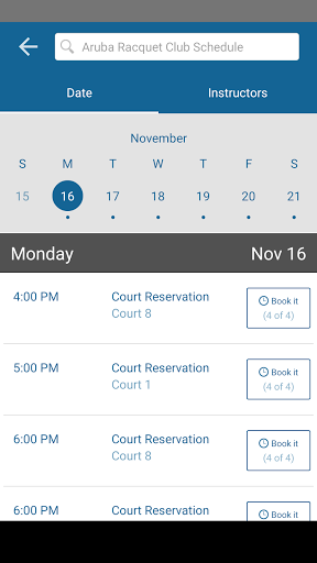 Aruba Racquet Club Screen 3