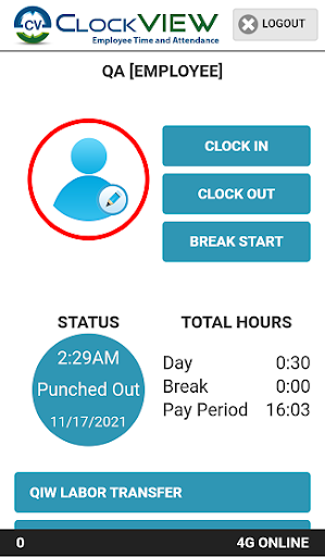 ClockVIEW Mobile Screen 2