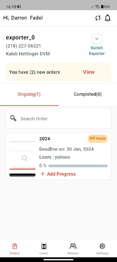 Weaver Management - Label Step Screen 3