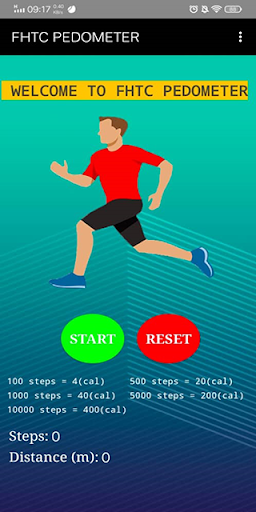 Android application FHTC PEDOMETER screenshort