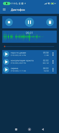 Диктофон Screen 2