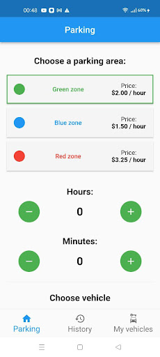 Android application Shake and park screenshort