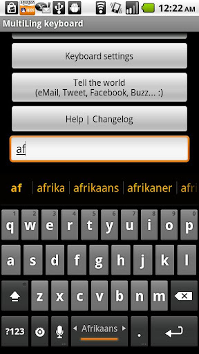 Android application Afrikaans Keyboard Plugin screenshort