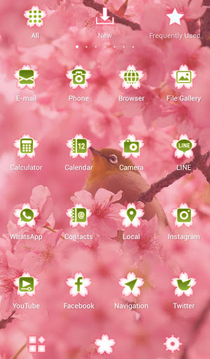 Bird & Cherry Blossoms Theme Screen 3