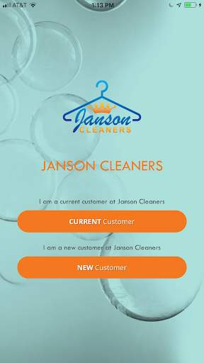 Android application Janson Cleaners screenshort