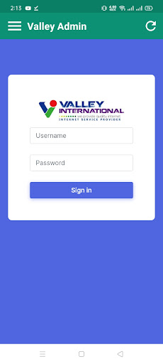 Android application Valley Admin screenshort