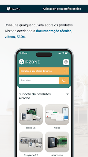 Visualização do aplicativo