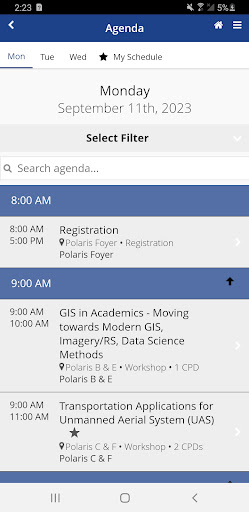 CEAO Events Screen 2