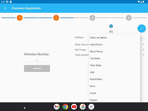 SMS - Survey Management System Screen 2