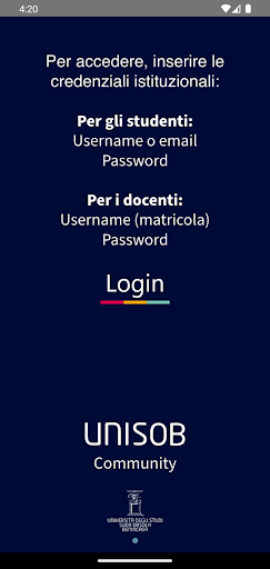 Android application Unisob Community screenshort