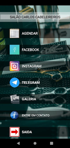 Android application Carlos Cabeleireiros screenshort
