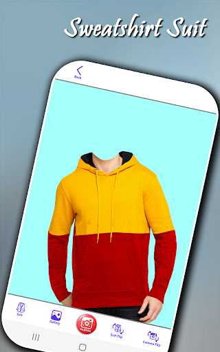 Men sweatshirt photo suit edit Screen 3