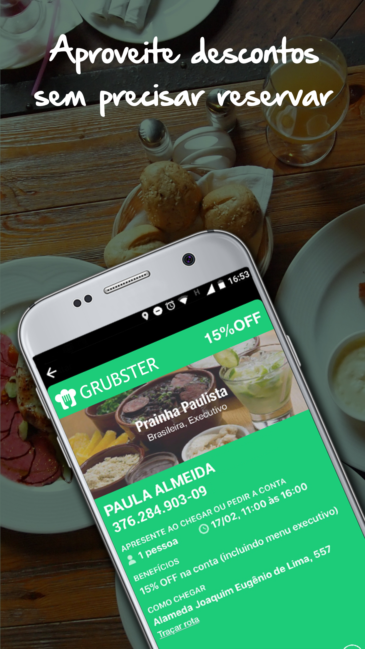 Android application Grubster - Restaurantes screenshort