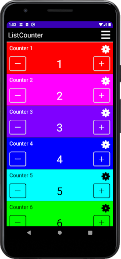 List Counter Screen 2
