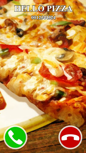 Android application fake call pizza game screenshort