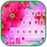 Bright Pink Floral Keyboard Background icon