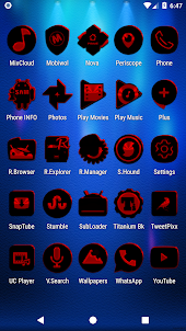 Black and Red Icon Pack