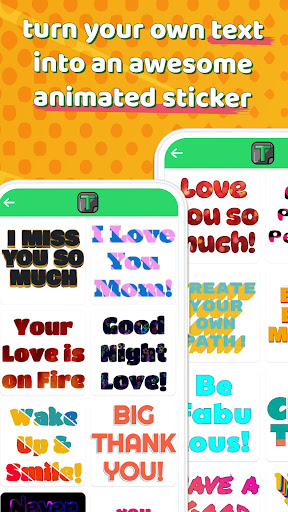 Android application Animated Text Sticker Maker screenshort