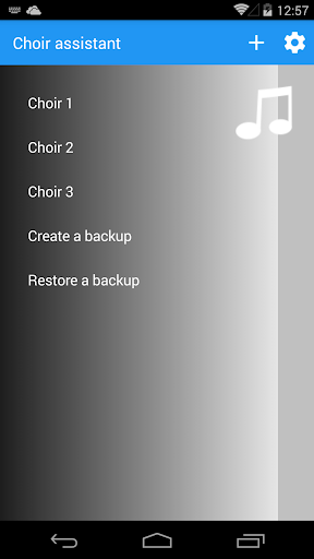 Android application Choir Assistant screenshort