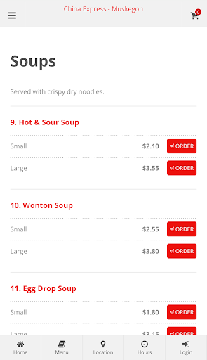 China Express Muskegon Order Screen 3