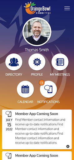 OBC Membership App Screen 2
