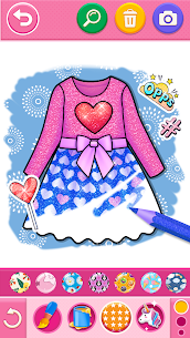 Glitter dress coloring and dra 1