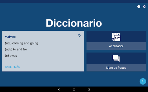Línea de visión Será Tibio Inglés Español Diccionario & T - Apps en Google Play