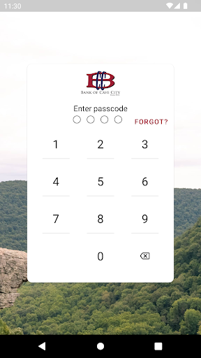 Android application Bank of Cave City screenshort