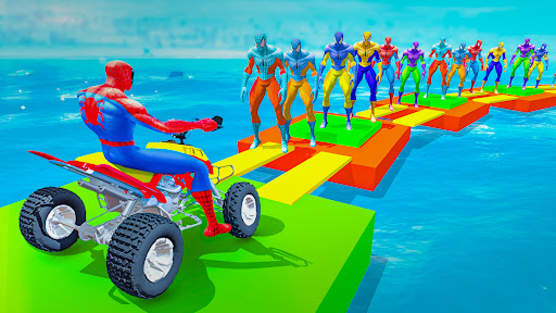 Superhero Bike Stunt Racing 3D screenshot 11