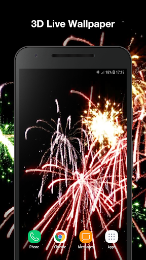 Android application Real Fireworks Wallpaper Pro screenshort