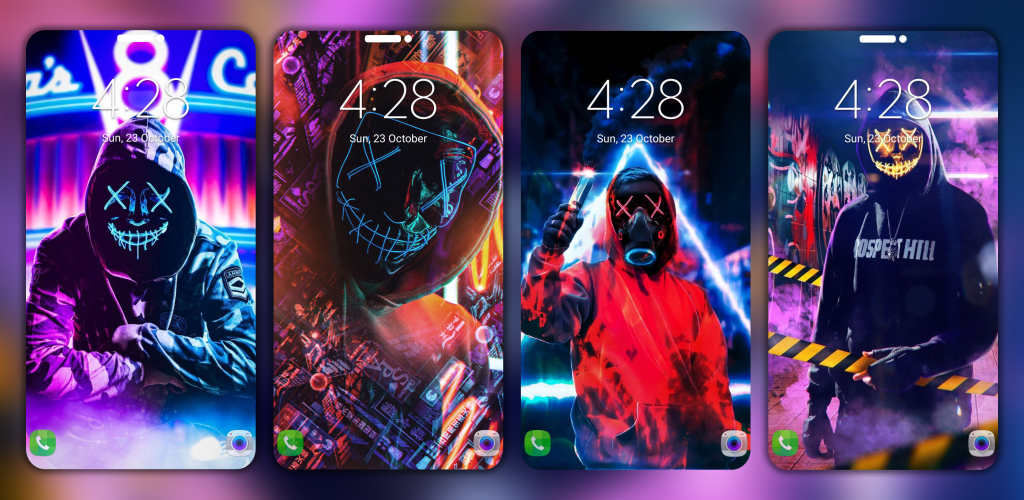 Neon Mask Wallpapers 4K [UHD] - Latest version for Android - Download APK