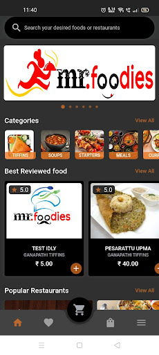 Android application Mr.foodies-Driver app screenshort