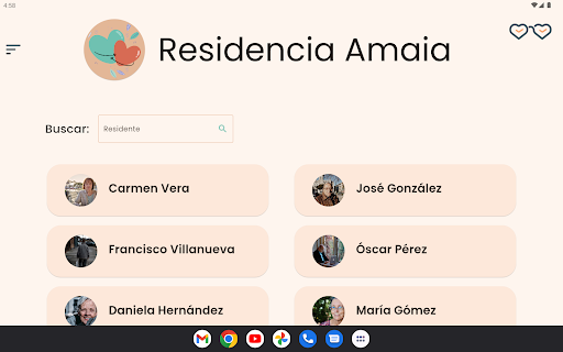 Android application Amaia Conecta screenshort