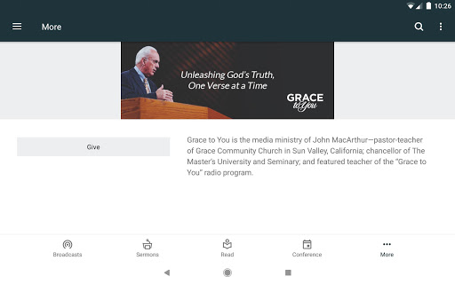 Screenshot of Grace to You