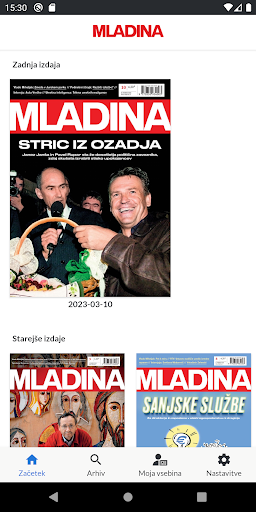 Android application Mladina screenshort